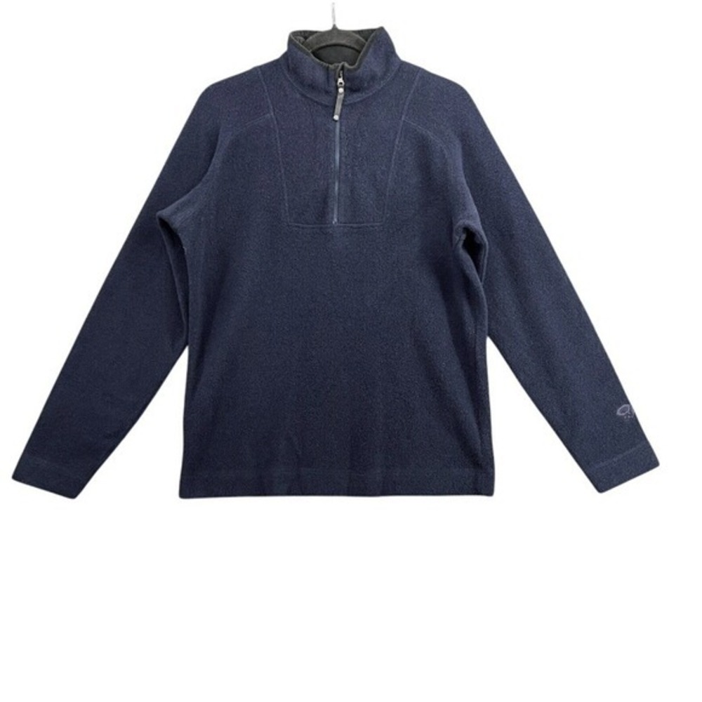 Mountain Hardwear Sweater Mens Size S Navy 1/4 Zip Wool‎ Blend Pullover Gorpcore